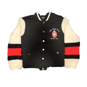 Chenille Sleeve Bomber